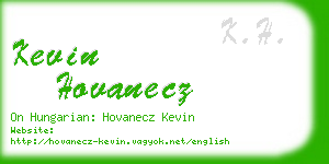 kevin hovanecz business card